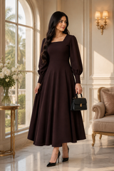 DARK BROWN MAXI