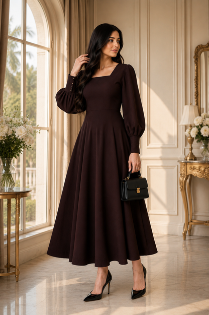 DARK BROWN MAXI