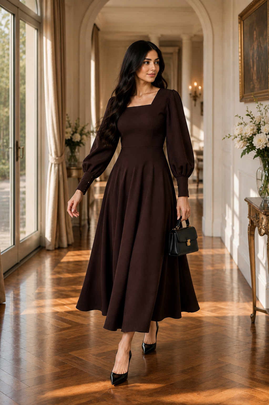 DARK BROWN MAXI