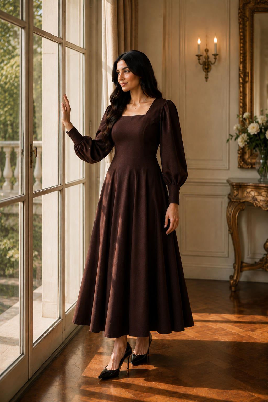 DARK BROWN MAXI
