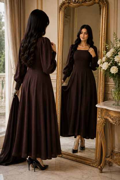 DARK BROWN MAXI