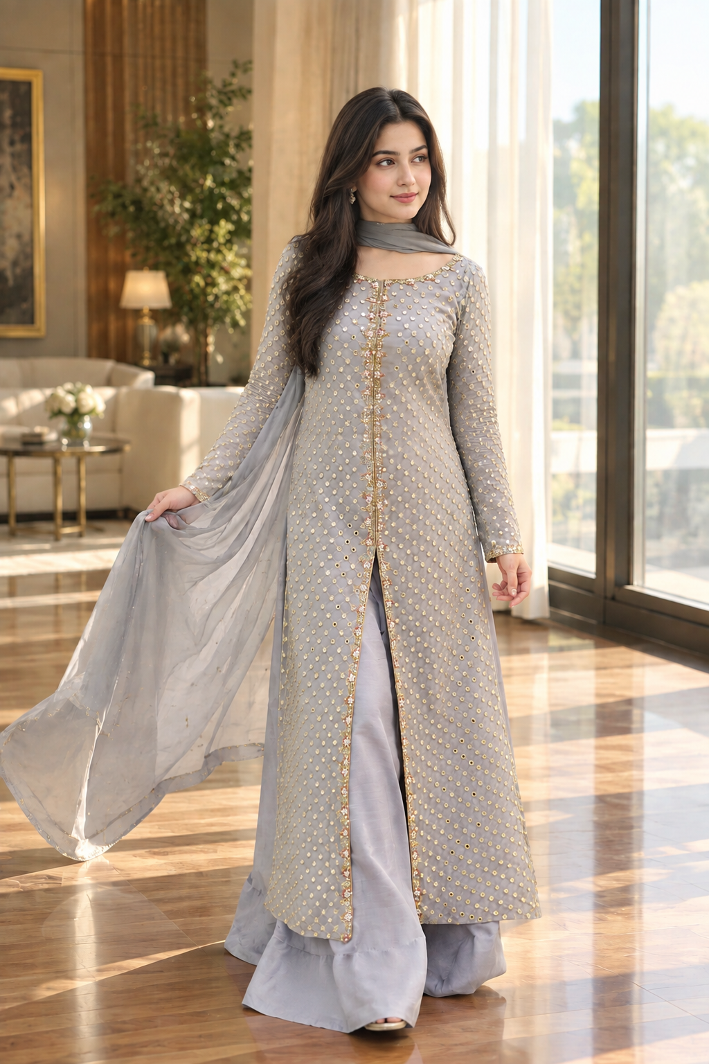 GREY KURTA
