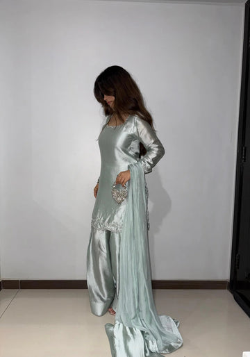 MINT SILK FARSHI SET
