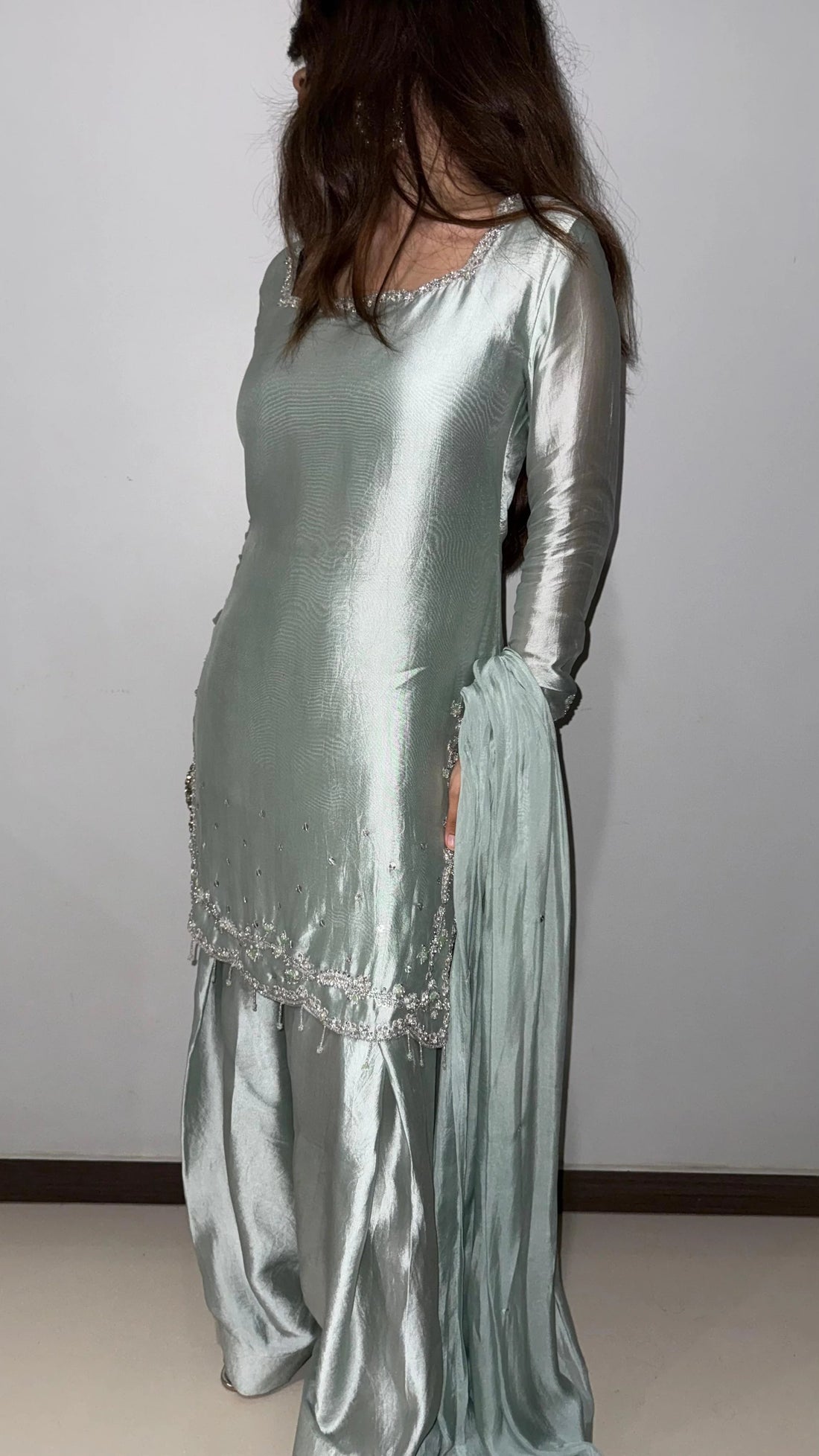 MINT SILK FARSHI SET